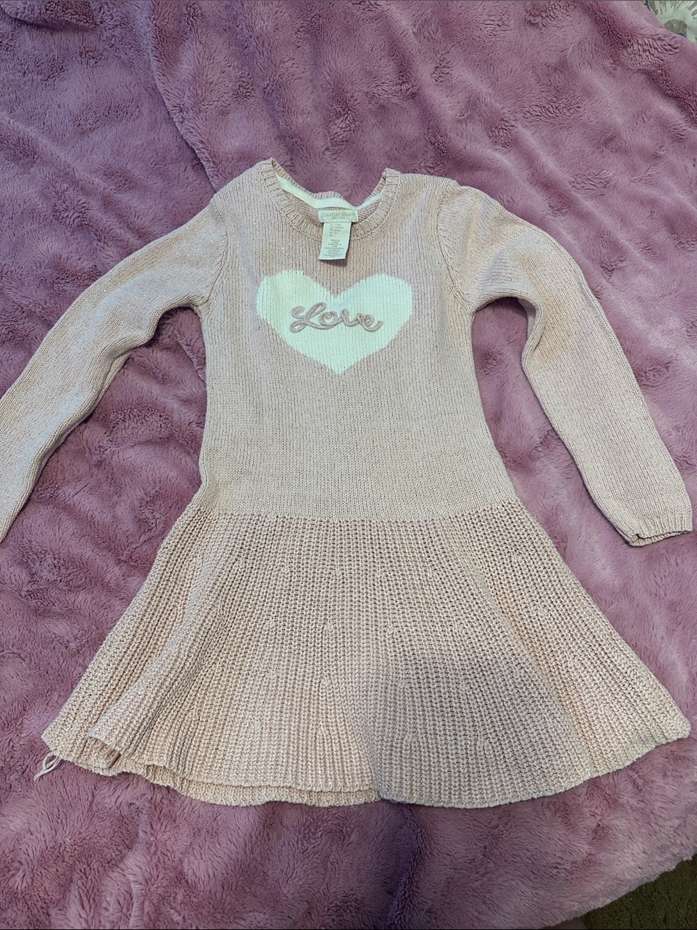 Christian Siriano pink 'Love' Knit Dress